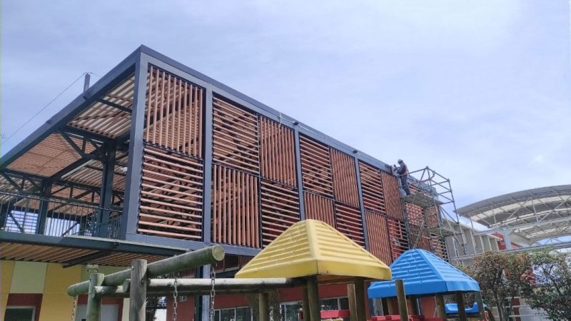 COLEGIO HISPANOAMERICANO-ESTRUCTURA METÁLICA FACHADA WPC-PC ALVEOLAR